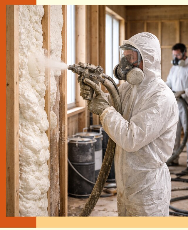 Утепление каркасного дома пенополиуретаном в Гусь-Хрустальном