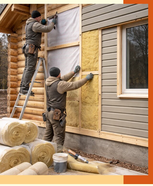 Утепление деревянного дома в Гусь-Хрустальном от 6633 руб./м2 — заказать работы | ТепломастерГсь