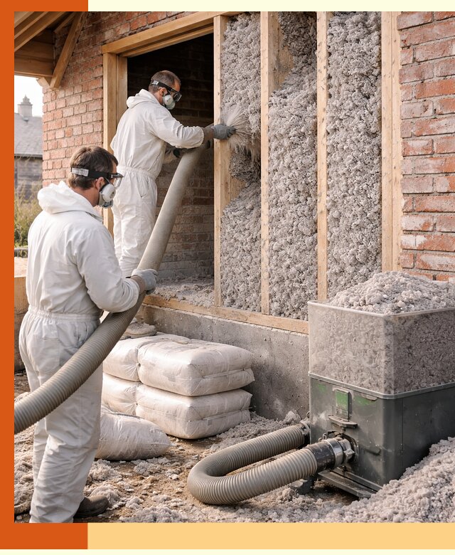 Утепление кирпичного дома эковатой в Гусь-Хрустальном