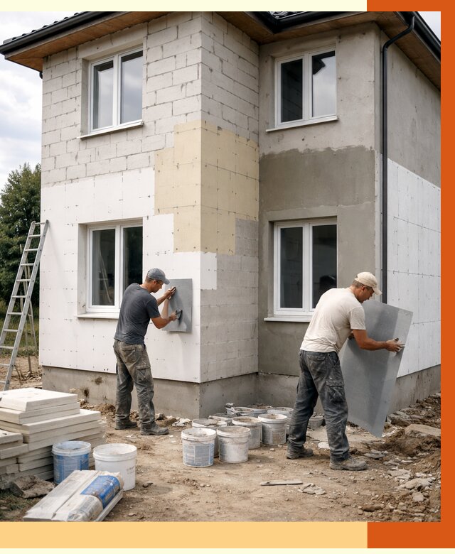 Утепление дома из газобетона в Гусь-Хрустальном от 4493 руб./м² — заказать у ТепломастерГсь