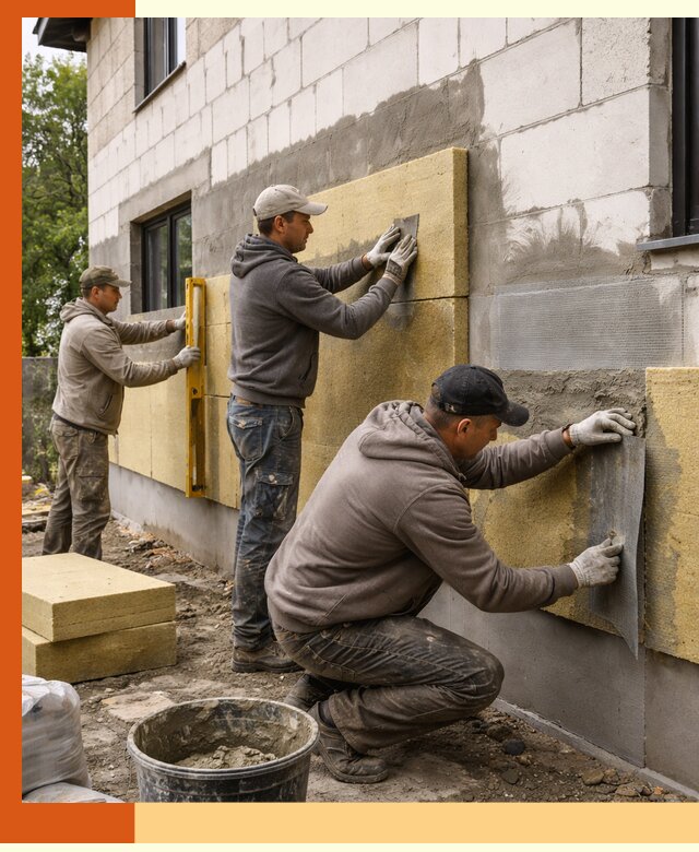 Утепление дома из газобетона в Гусь-Хрустальном качественно и долговечно
