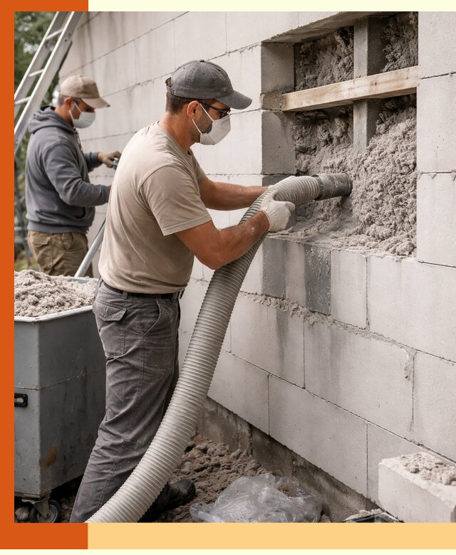 Утепление дома из газобетона эковатой в Гусь-Хрустальном