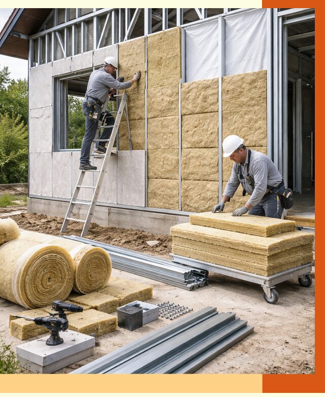 Утепление дома из ЛСТК в Гусь-Хрустальном от 5563 руб./м² — профессионально | ТепломастерГсь