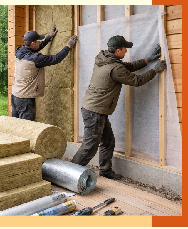 Утепление дома из двойного бруса в Гусь-Хрустальном от 5135 руб./м² — ТепломастерГсь под ключ