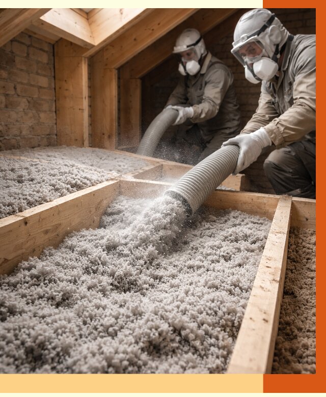 Утепление коттеджа эковатой в Гусь-Хрустальном от 2675 руб./м² — комплексная задувка и монтаж | ТепломастерГсь