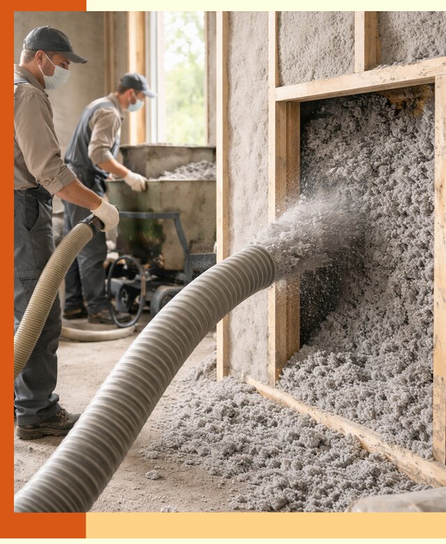 Утепление коттеджа эковатой в Гусь-Хрустальном с гарантией качества