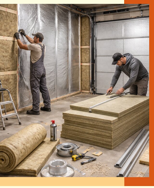 Утепление гаража в Гусь-Хрустальном от 4814 руб/м2 — комплексное утепление ворот и стен | ТепломастерГсь