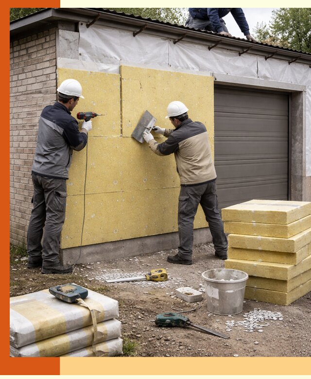 Утепление гаража снаружи в Гусь-Хрустальном качественно и надёжно