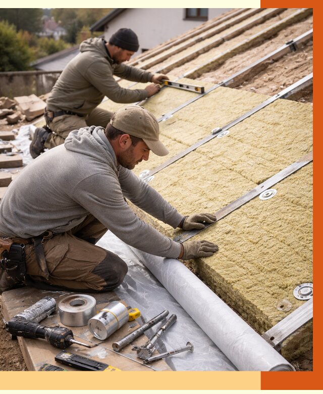 Утепление крыши снаружи в Гусь-Хрустальном под ключ от 1284 руб./м2 | ТепломастерГсь