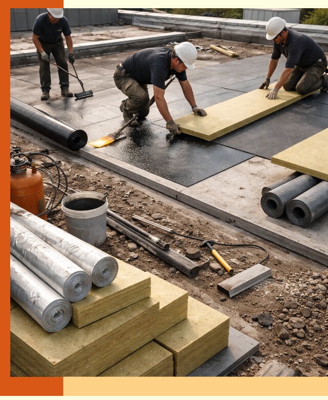 Утепление плоской крыши в Гусь-Хрустальном — надежная теплоизоляция и герметизация