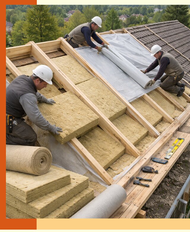 Утепление скатной крыши в Гусь-Хрустальном качественно и надёжно