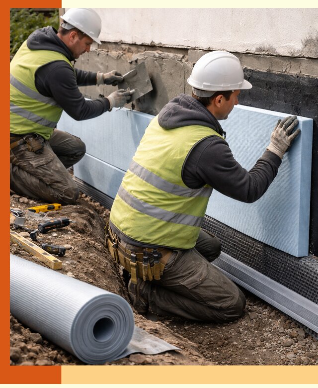 Утепление фундамента снаружи в Гусь-Хрустальном — профессиональная теплоизоляция