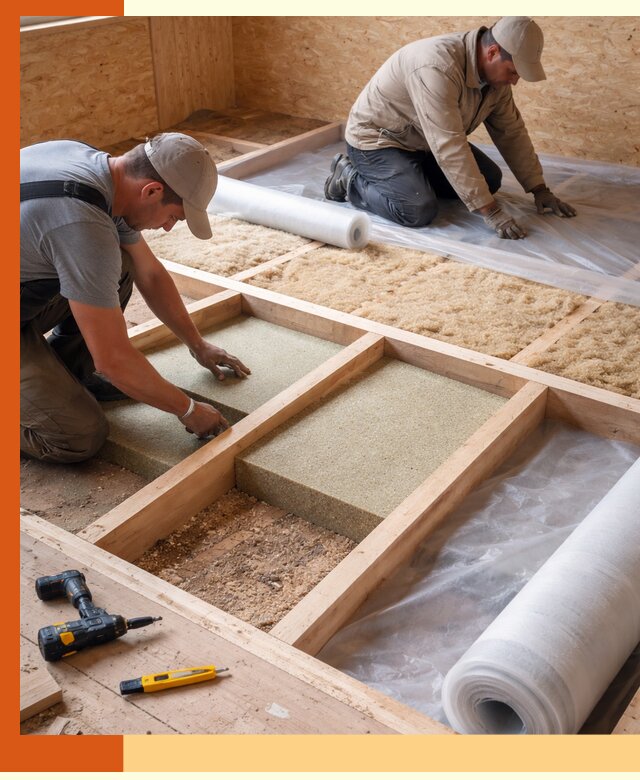 Профессиональное утепление деревянного пола в Гусь-Хрустальном