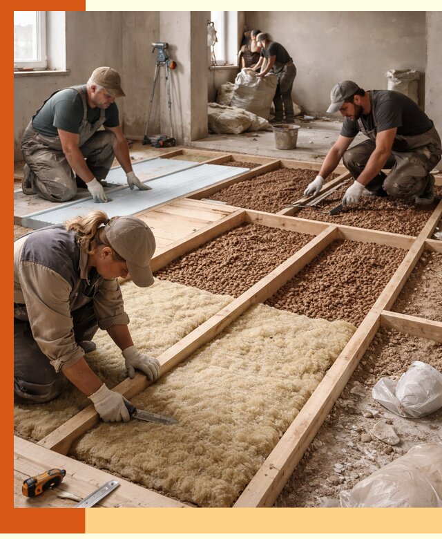 Утепление перекрытий жилых и промышленных зданий в Гусь-Хрустальном