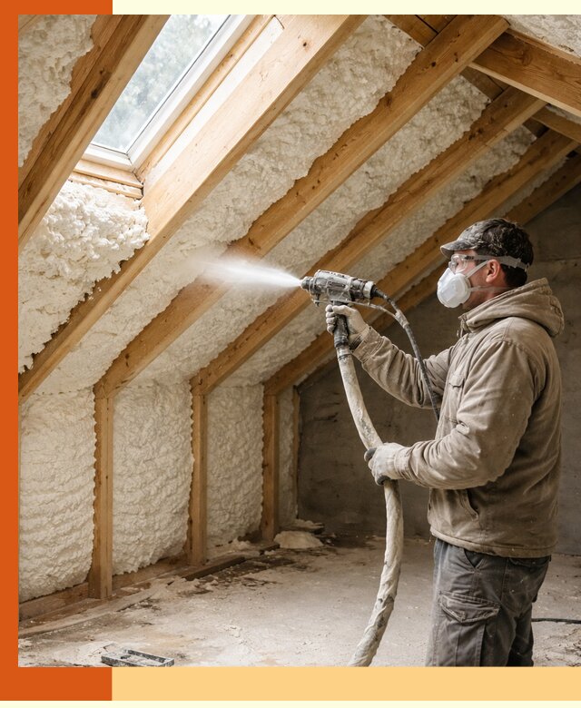 Утепление мансарды ППУ в Гусь-Хрустальном быстро и надежно