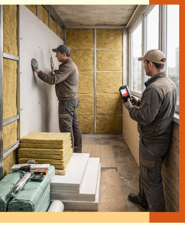 Утепление балкона в Гусь-Хрустальном от 4814 руб. под ключ | ТепломастерГсь