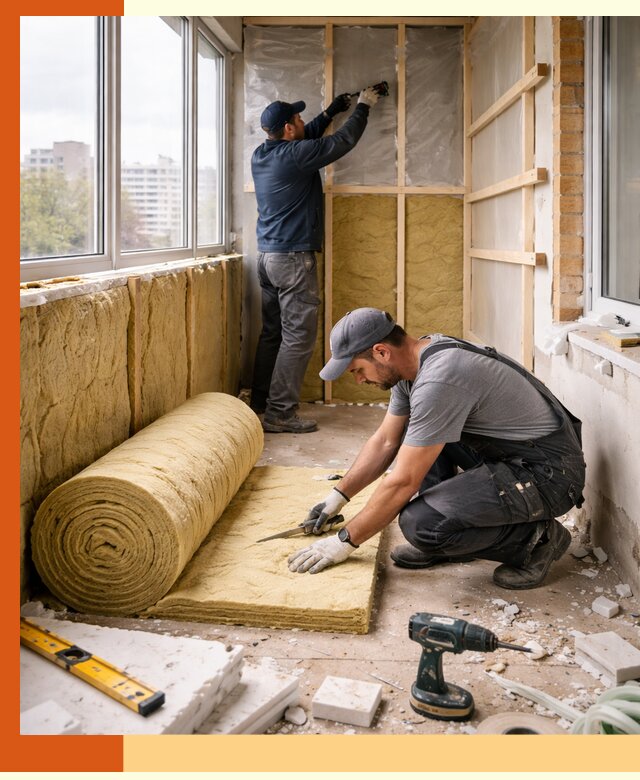 Утепление балкона под ключ в Гусь-Хрустальном качественно и быстро