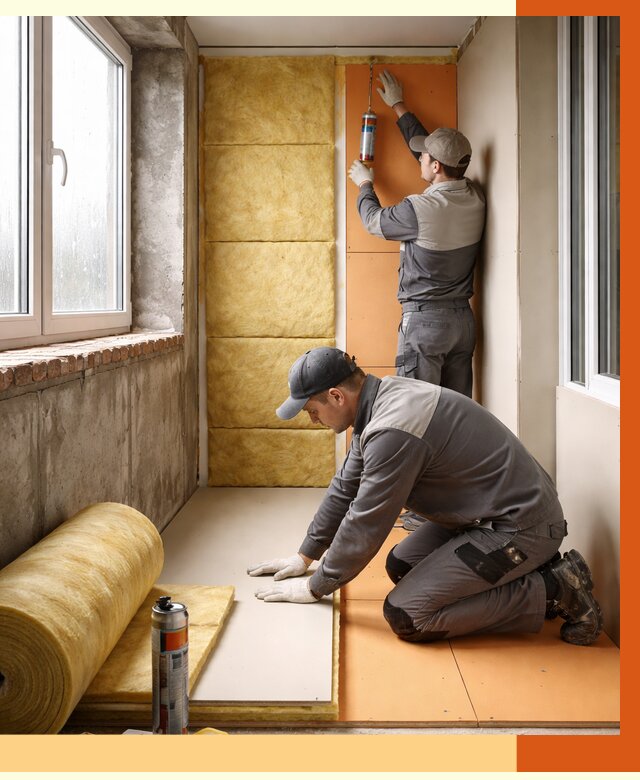 Утепление лоджии под ключ в Гусь-Хрустальном от 6954 руб/м2 — комплексное решение | ТепломастерГсь