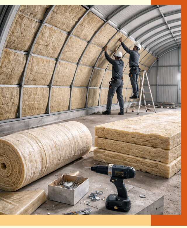 Утепление арочного ангара в Гусь-Хрустальном от 3423 руб./м2 под ключ | ТепломастерГсь