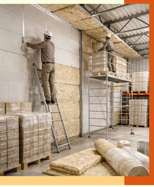 Утепление склада готовой продукции в Гусь-Хрустальном от 2086 руб./м2 — комплексно | ТепломастерГсь