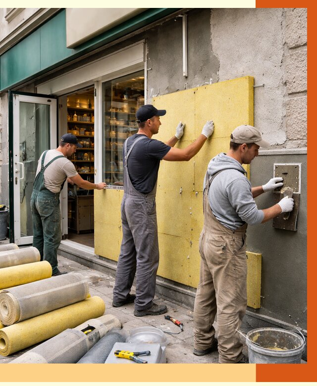 Утепление магазина в Гусь-Хрустальном от 4814 руб/м2 — цена, стены и снаружи | ТепломастерГсь