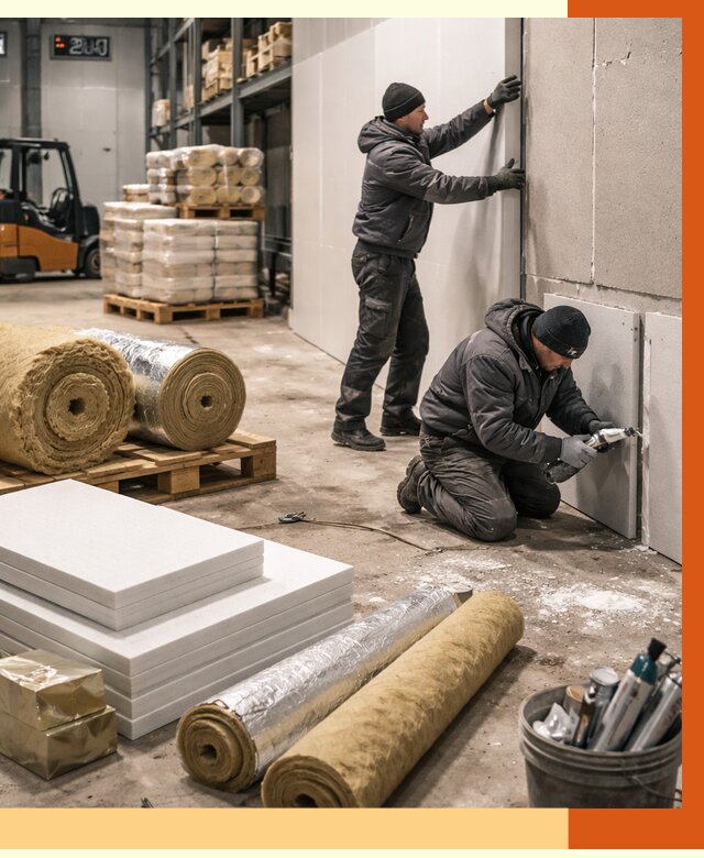 Утепление холодного склада в Гусь-Хрустальном от 9093 руб/м2 — комплексное под ключ | ТепломастерГсь