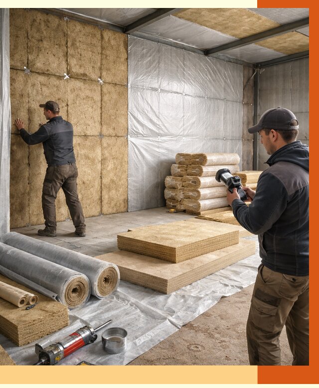 Утепление теплого склада в Гусь-Хрустальном под ключ от 12303 руб/м² | ТепломастерГсь