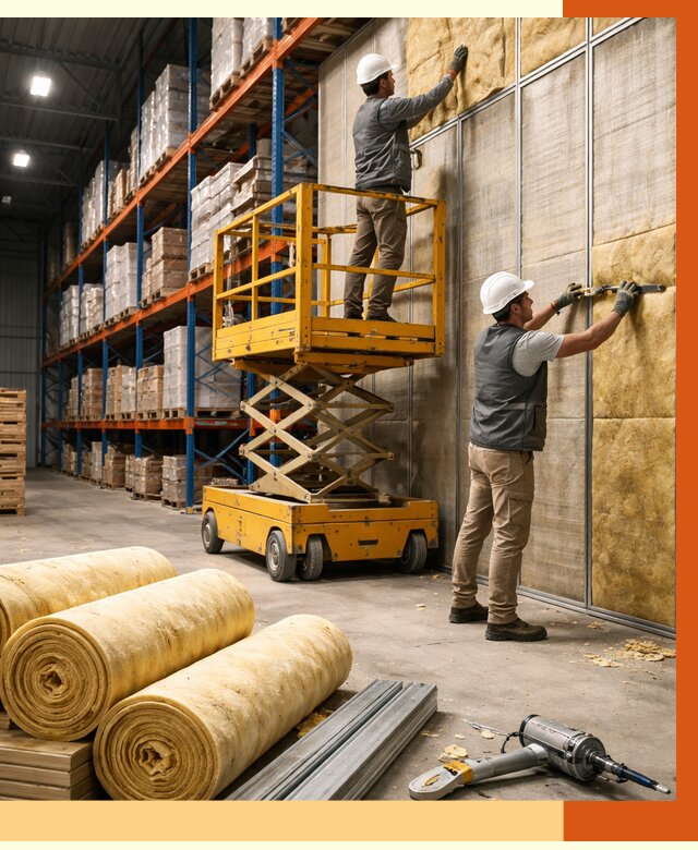 Утепление торгового склада в Гусь-Хрустальном от 3423 руб/м2 — комплексно и под ключ | ТепломастерГсь