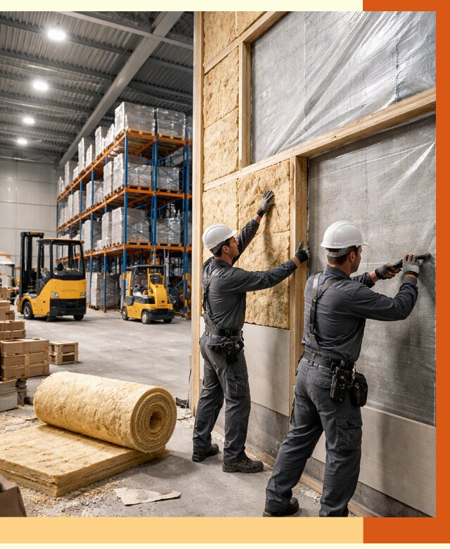 Утепление склада с техникой в Гусь-Хрустальном от 4493 руб./м2 — комплексно под ключ | ТепломастерГсь