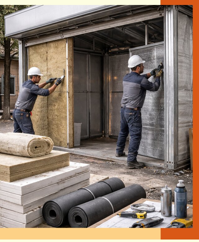 Утепление павильона шаурма в Гусь-Хрустальном под ключ от 1284 руб. за м² | ТепломастерГсь