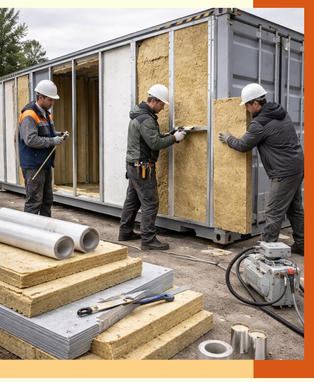 Утепление морского контейнера в Гусь-Хрустальном от 4012 руб. под ключ | ТепломастерГсь