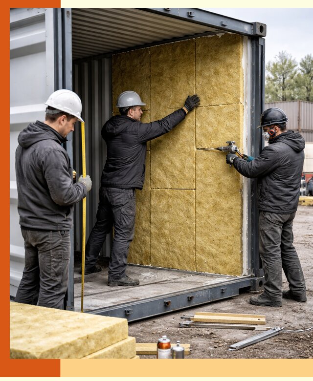 Утепление морского контейнера в Гусь-Хрустальном: надежная теплоизоляция и защита