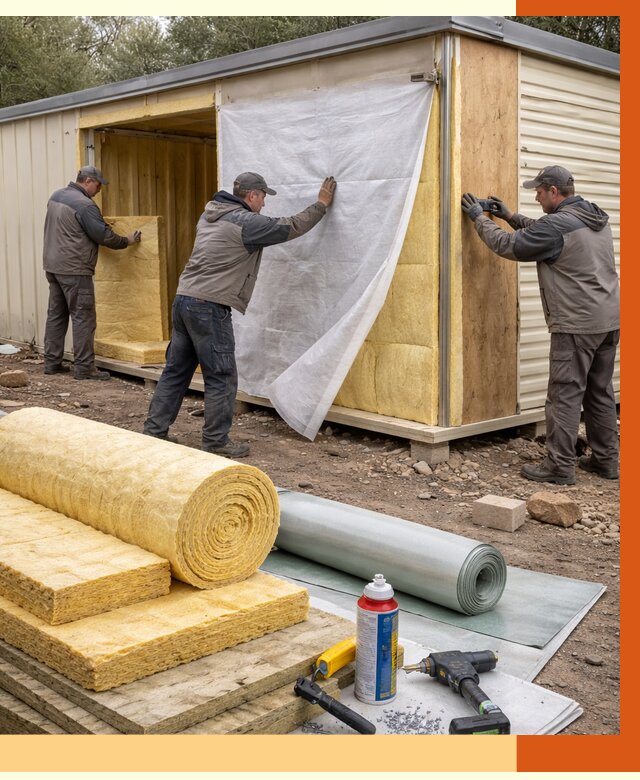 Утепление строительной бытовки в Гусь-Хрустальном от 13373 руб. под ключ | ТепломастерГсь