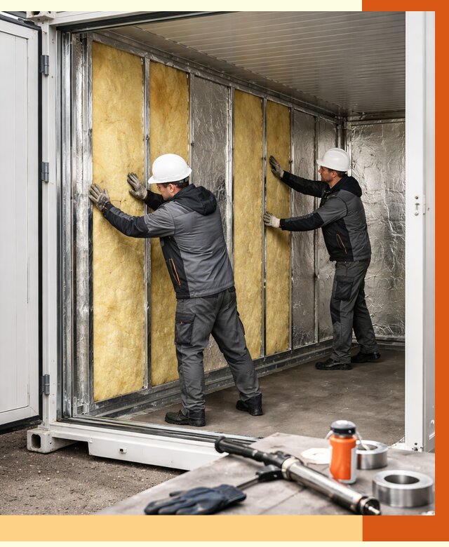 Утепление рефрижераторного контейнера в Гусь-Хрустальном от 48141 руб./м² | ТепломастерГсь