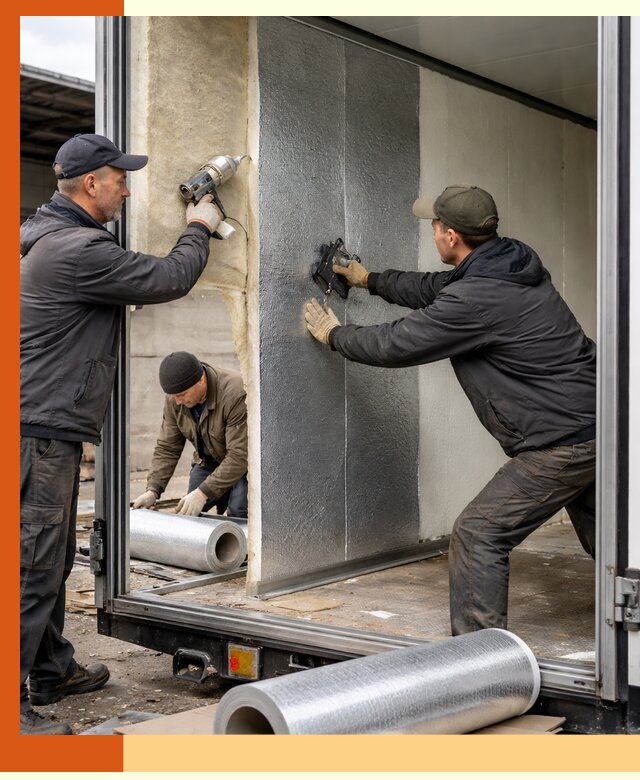 Утепление холодильного кузова в Гусь-Хрустальном — монтаж и теплоизоляция