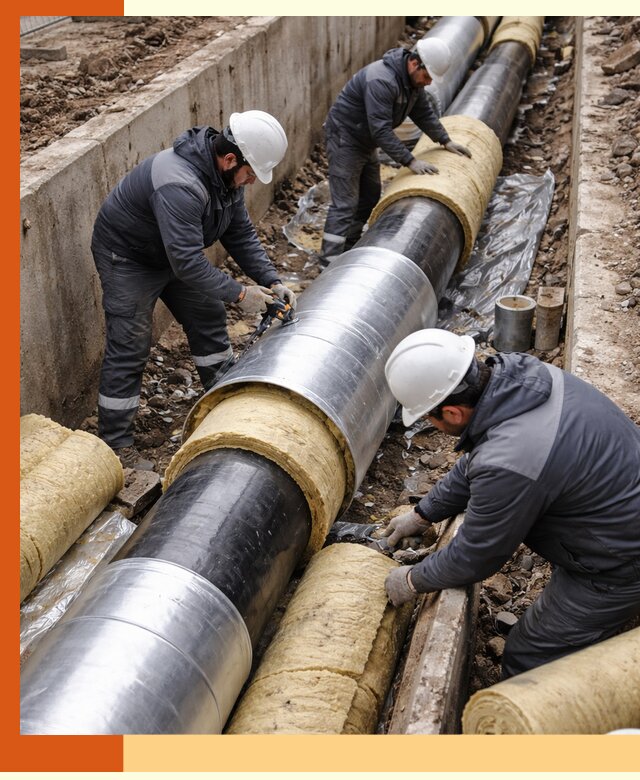Утепление теплотрассы в Гусь-Хрустальном: утеплительные работы и материалы