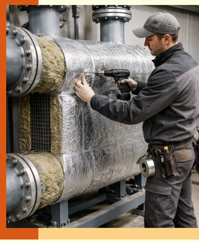 Утепление теплообменника в Гусь-Хрустальном — профессиональная теплоизоляция оборудования