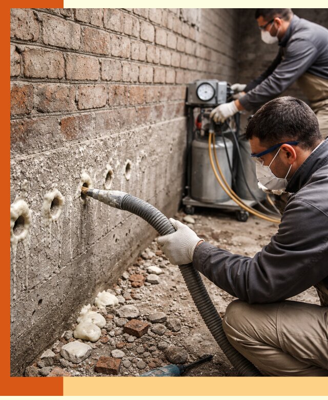Заполнение колодцевой кладки ППУ в Гусь-Хрустальном быстро и герметично