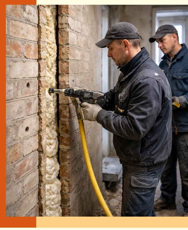 Межстеновое утепление пенополиуретаном в Гусь-Хрустальном