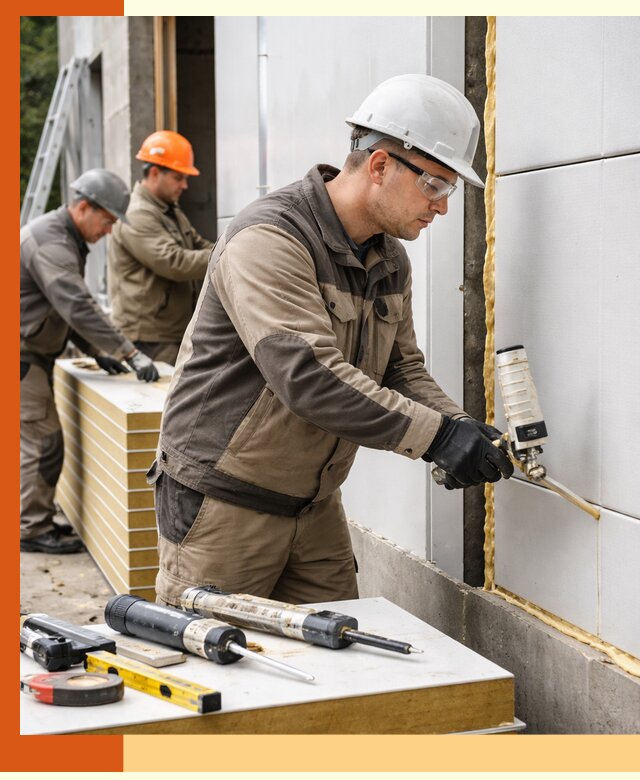 Утепление сэндвич-панелей пенополиуретаном в Гусь-Хрустальном