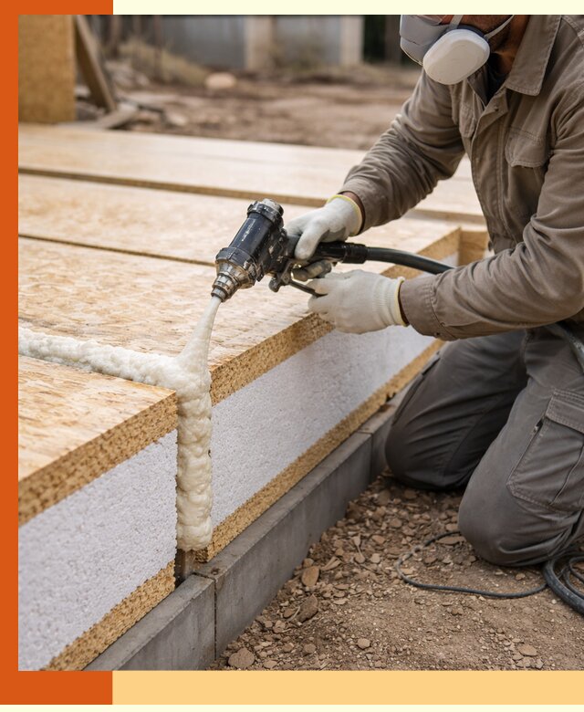 Утепление СИП-панелей пенополиуретаном (ППУ) в Гусь-Хрустальном