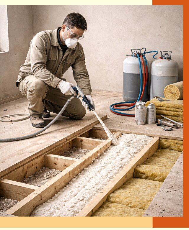 Заполнение полостей межэтажного перекрытия в Гусь-Хрустальном от 4493 руб. | ТепломастерГсь