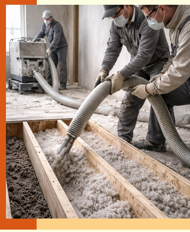 Заполнение полостей межэтажного перекрытия в Гусь-Хрустальном эффективно и герметично