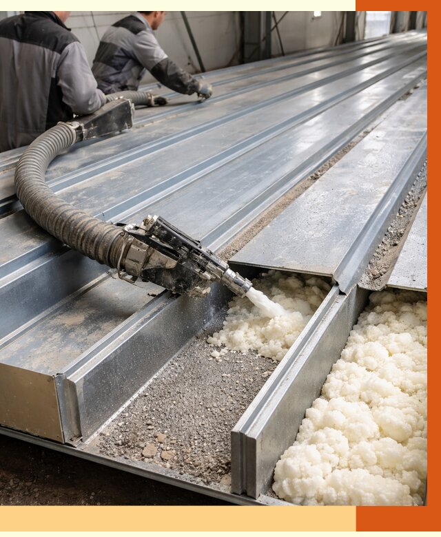 Заполнение пустот кровельных панелей в Гусь-Хрустальном от 7703 руб. под ключ | ТепломастерГсь