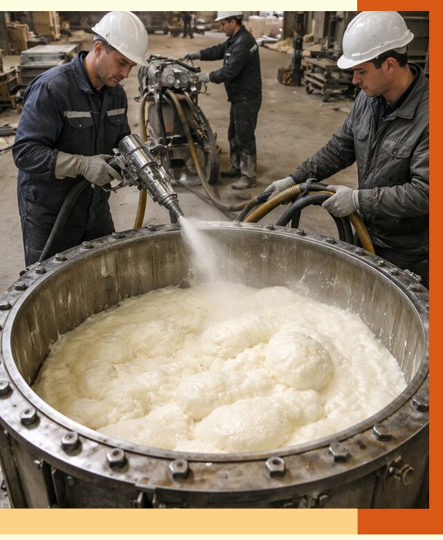 Заливка ППУ в емкости в Гусь-Хрустальном от 7756 руб. — утепление емкости под ключ | ТепломастерГсь