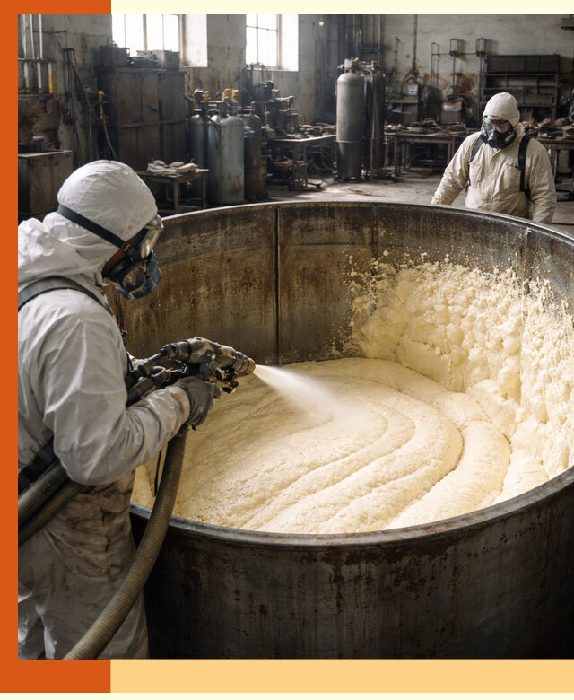 Заливка ппу в емкости с полной изоляцией и герметизацией в Гусь-Хрустальном