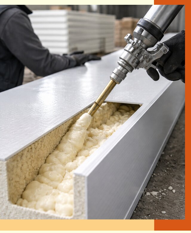 Заполнение пустот холодильных панелей в Гусь-Хрустальном от 8024 руб. | ТепломастерГсь