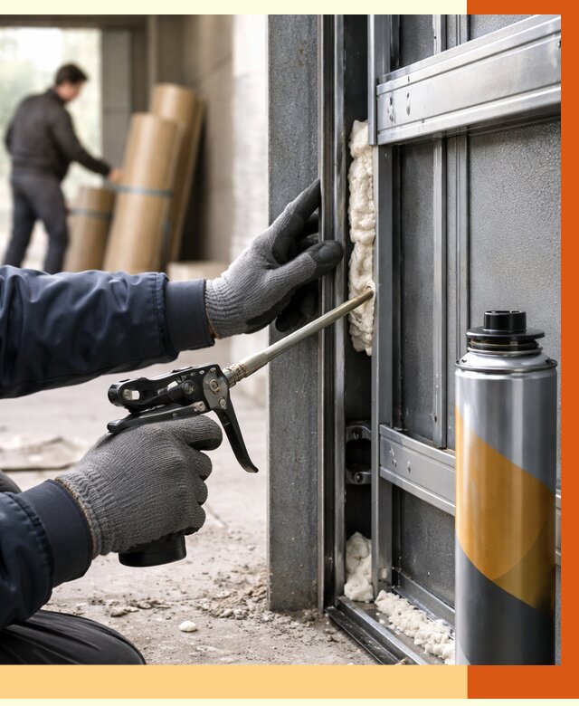 Заполнение пустот ворот в Гусь-Хрустальном от 4814 руб. — заливка ППУ, утепление под ключ | ТепломастерГсь