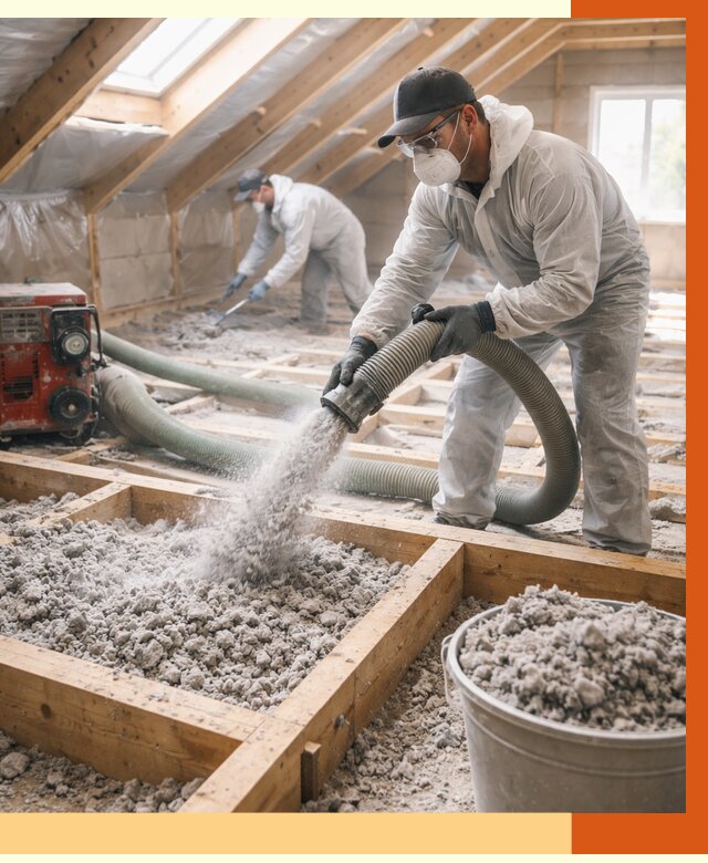 Утепление эковатой в Гусь-Хрустальном от 3156 руб./м2 — монтаж и задувка | ТепломастерГсь