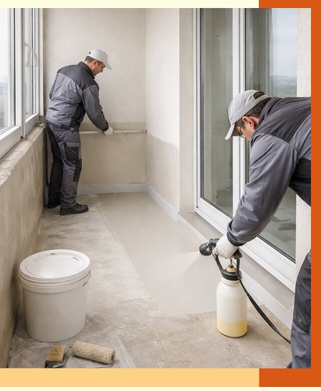 Утепление балкона жидкой теплоизоляцией в Гусь-Хрустальном от 6151 руб./м2 | ТепломастерГсь